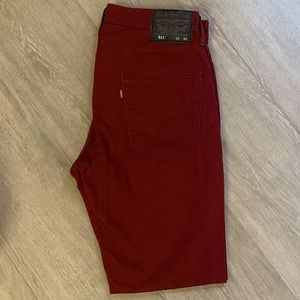 Levi’s 511 wine colored jeans